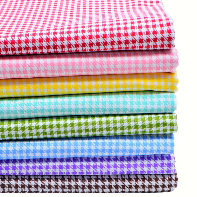 iNee Gingham Fat Quarters Fabric Bundles, Quilting Fabric for Sewing Crafting, 18 x 22 inches, (Gingham) - Image 3